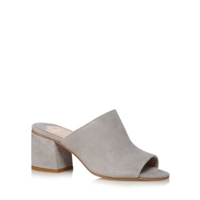 Faith Grey 'Delia' mid heel mule shoes